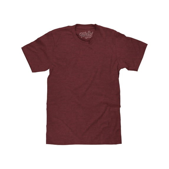 Tee Luv Men's Big and Tall Casual Crimson Heather T-Shirt (LT)