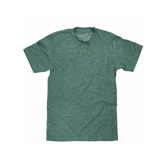 Tee Luv Men's Big and Tall Casual Lagoon Teal Heather T-Shirt (2XLT)