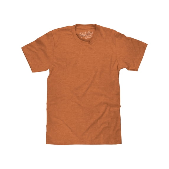 Tee Luv Men's Big and Tall Casual Orange Heather T-Shirt (4XLT)