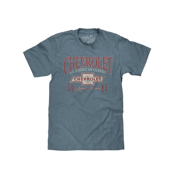 Tee Luv Men's Big and Tall Chevrolet An American Classic Graphic T-Shirt (LT)