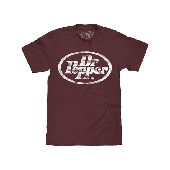 Tee Luv Men's Big and Tall Distressed Dr Pepper Logo T-Shirt (2XLB)