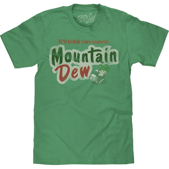 Tee Luv Men's Big and Tall Faded Mountain Dew Graphic Tee Shirt (4XLB)