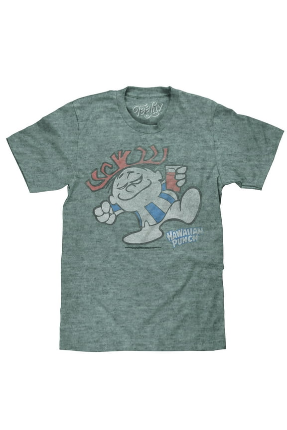 Men's Big and Tall Hawaiian Punch Faded Cartoon Mascot Graphic T-Shirt (2XLT)