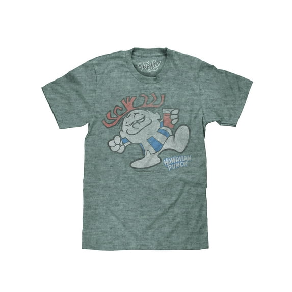 Tee Luv Men's Big and Tall Hawaiian Punch Faded Cartoon Mascot Graphic T-Shirt (3XLT)