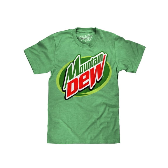 Tee Luv Men's Big and Tall Mountain Dew Soda Logo Shirt (3XLB)