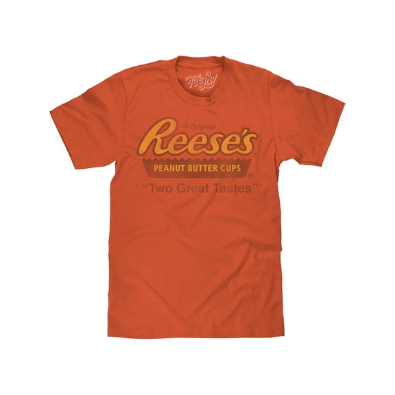 Tee Luv Men's Big and Tall Reese's Peanut Butter Cup Two Great Tastes Shirt (LT)