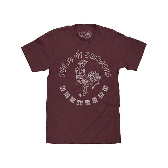 Tee Luv Men's Big and Tall Tuong Ot Sriracha Rooster T-Shirt (3XLB)