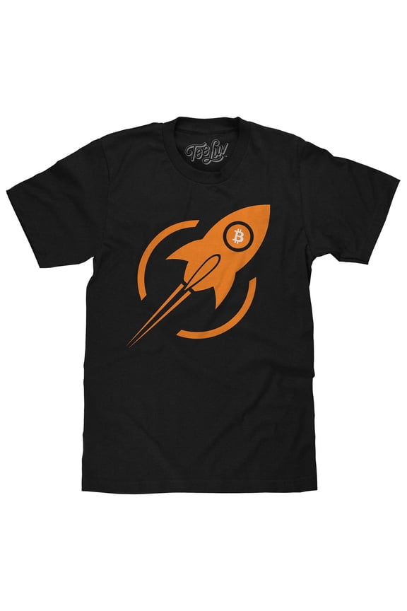 Men's Bitcoin Rocket Ship Logo Shirt (L)