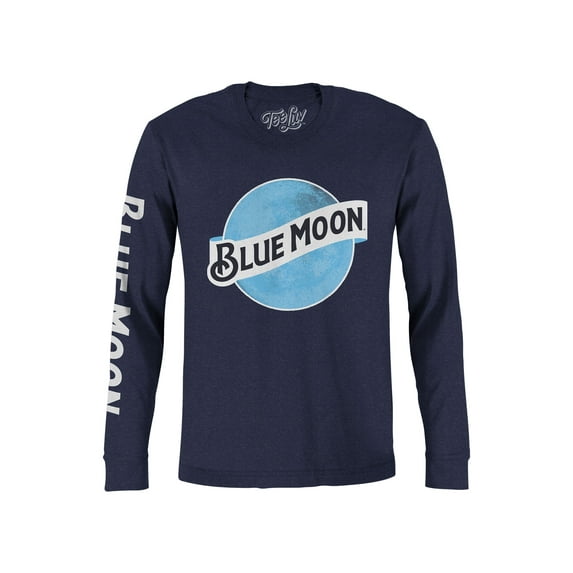 Tee Luv Men's Blue Moon Long Sleeve Beer Shirt (M)