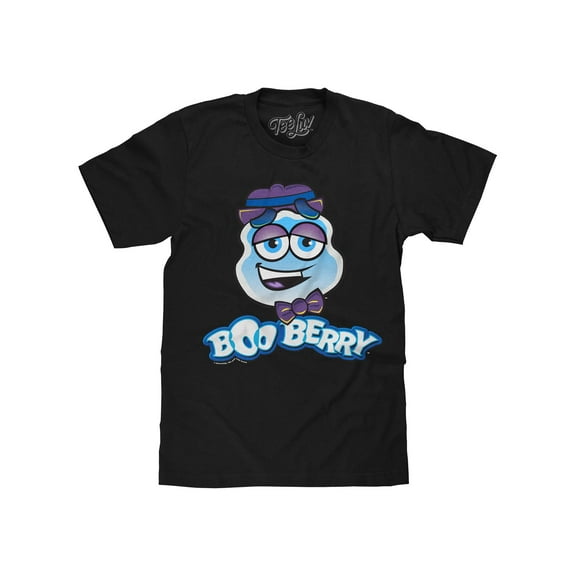 Tee Luv Men's Boo Berry Monster Cereal Ghost Shirt (L)