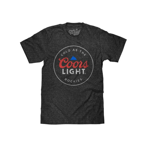 Tee Luv Cold As The Rockies Coors Light Beer Charcoal Gray Shirt (Men's) (L)