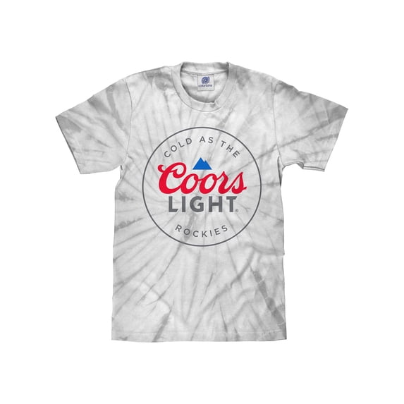 Tee Luv Cold As The Rockies Coors Light Beer Spider Silver Tie Dye Shirt (Men's) (M)