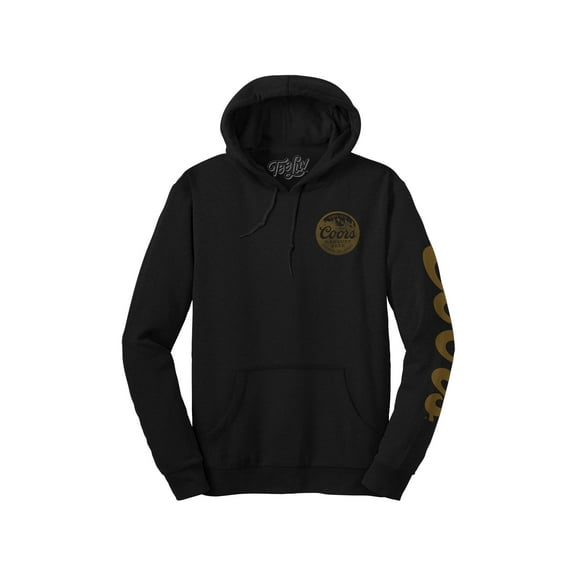 Tee Luv Men's Coors Banquet Beer Faded Forest Graphic Hoodie (XXL)