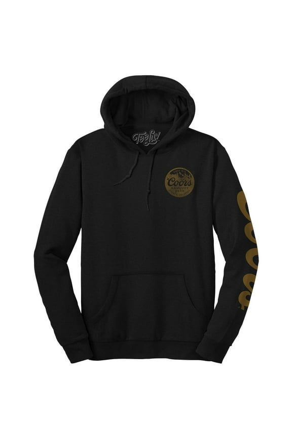 Men's Coors Banquet Beer Faded Forest Graphic Hoodie (XXL)