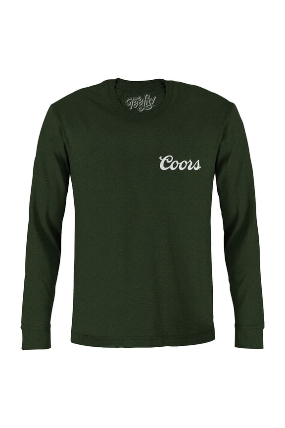 Men's Coors Banquet Beer Front and Back Print Long Sleeve Shirt (M)