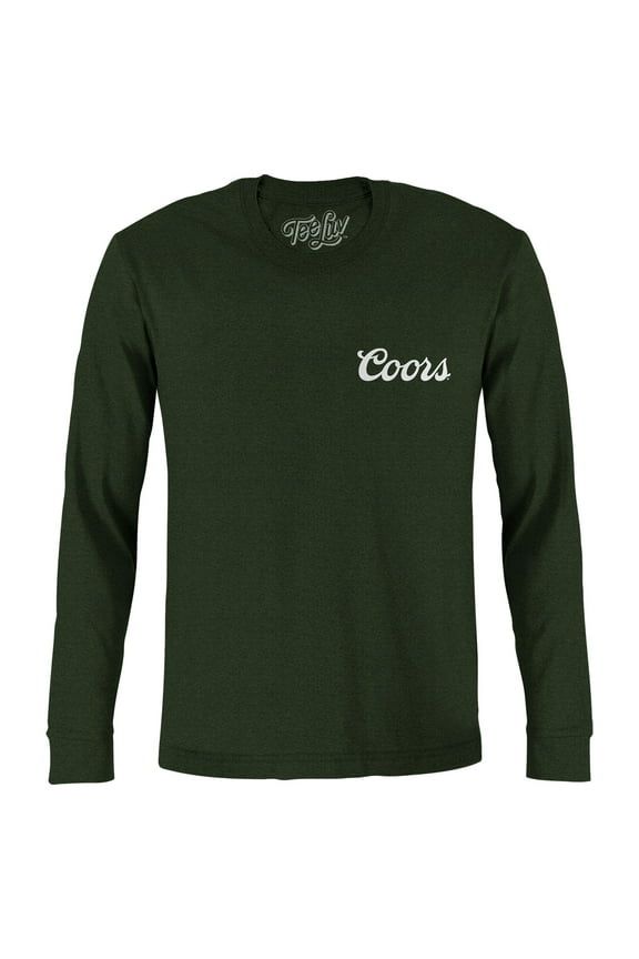 Men's Coors Banquet Beer Front and Back Print Long Sleeve Shirt (XL)