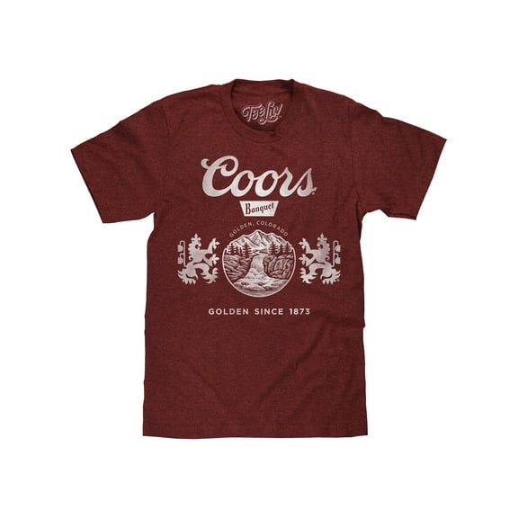 Tee Luv Men's Coors Banquet Beer Golden Colorado T-Shirt (M)