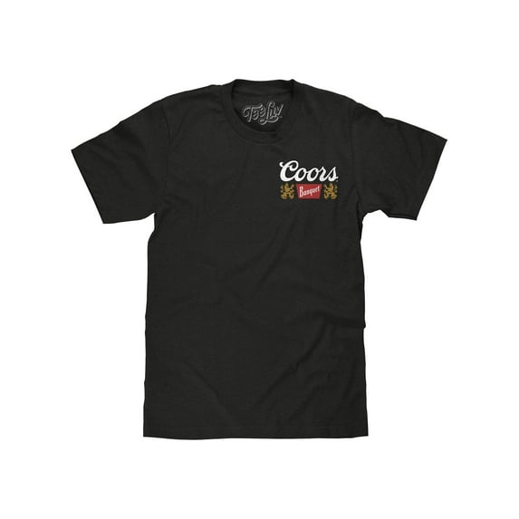 Tee Luv Coors Banquet Beer Golden Colorado Vintage Black T-Shirt (Men's) (XXL)