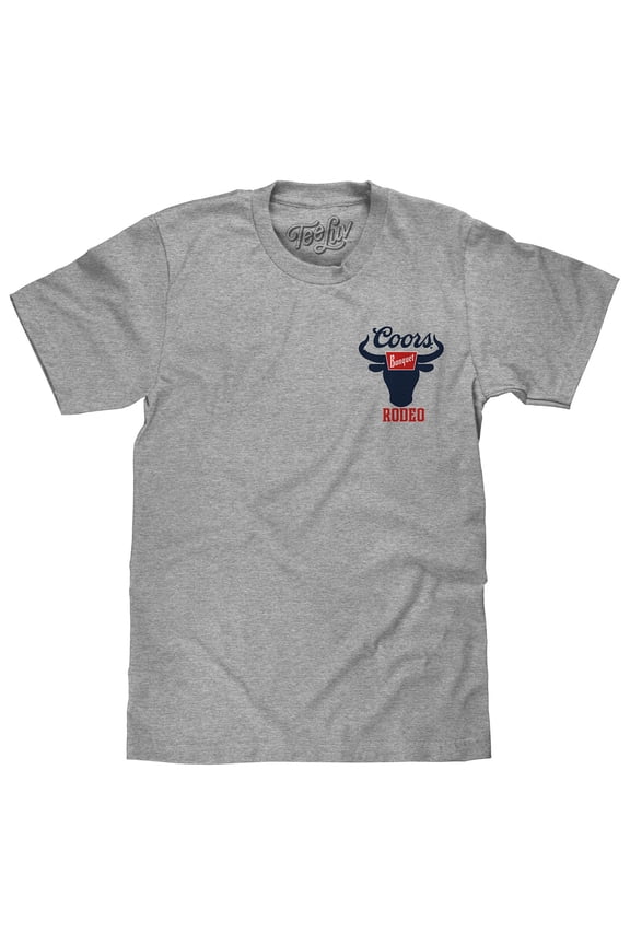 Men's Coors Banquet Beer Rodeo Bull Double Sided Graphic T-Shirt (M)
