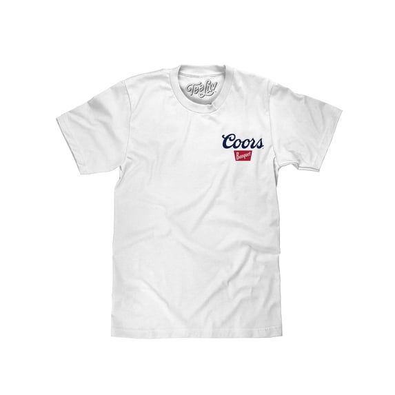 Tee Luv Men's Coors Banquet Beer Waterfall Logo Shirt (L)