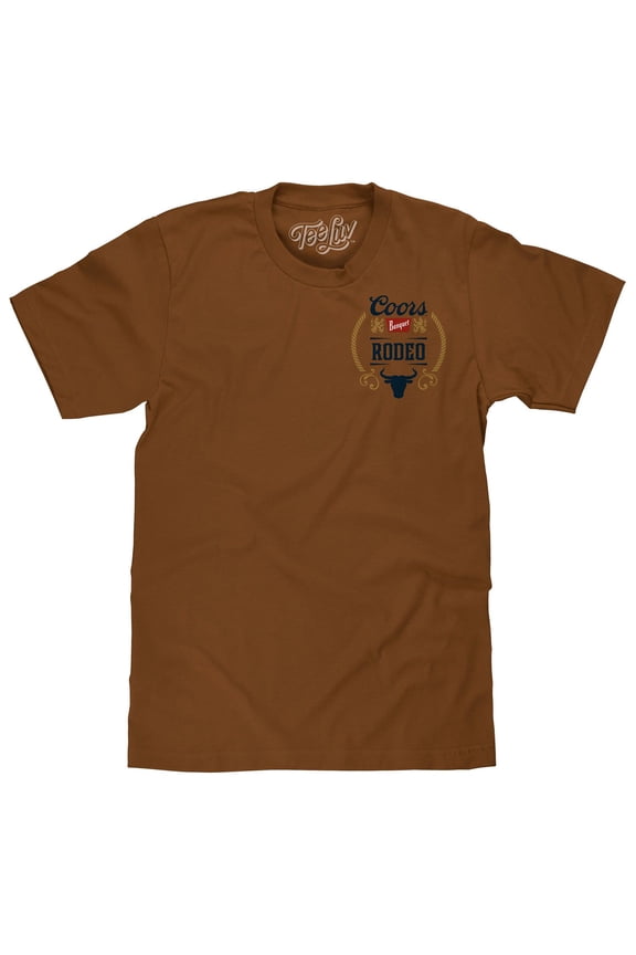 Coors Banquet Rodeo Bull Double Sided Beer Logo Brown Sugar Shirt (Men's) (M)