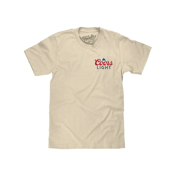 Tee Luv Men's Coors Light Beer Baseball League Double Sided Graphic T-Shirt (L)