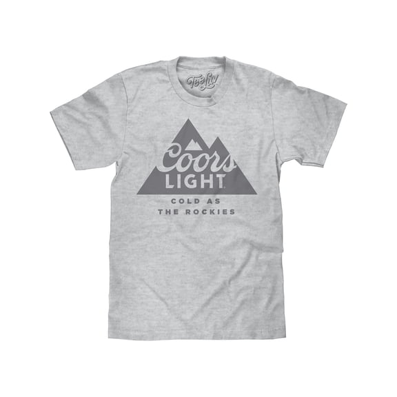 Tee Luv Coors Light Beer Cold As The Rockies Mountain Logo Shirt (Men's) (L)