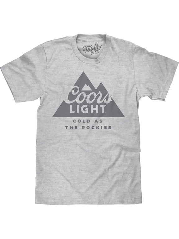 Coors Light Beer Cold As The Rockies Mountain Logo Shirt (Men's) (XL)
