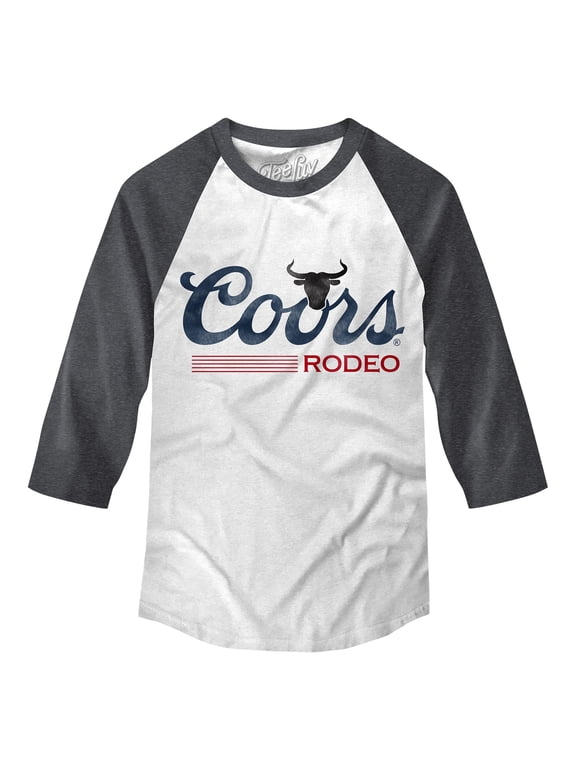 Men's Coors Rodeo Beer Logo Raglan Shirt (XL)