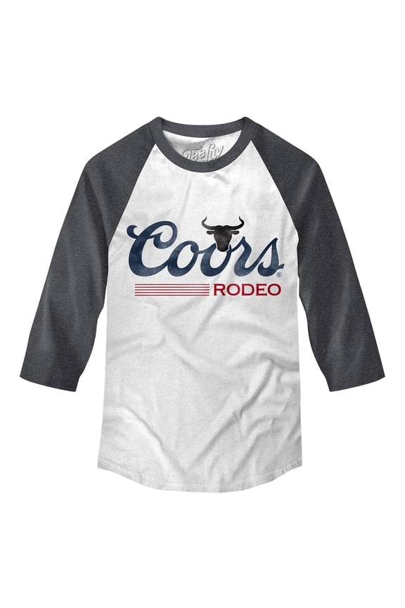 Men's Coors Rodeo Beer Logo Raglan Shirt (XL)