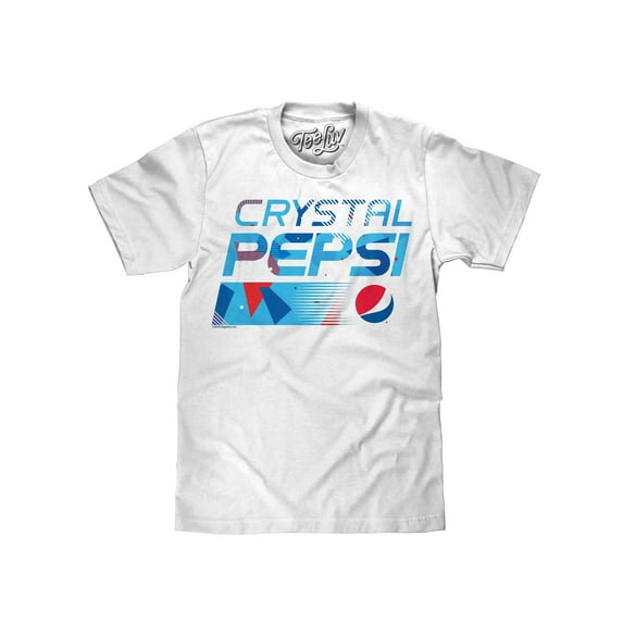 Tee Luv Crystal Pepsi 90s Soda Logo Shirt (Men's) (3XL)