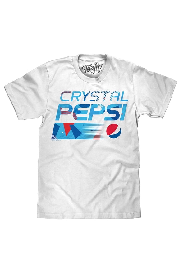 Crystal Pepsi 90s Soda Logo Shirt (Men's) (XL)