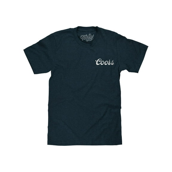 Tee Luv Men's Distressed Coors Genuine Bock Beer Goat Logo T-Shirt (L)