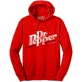 thumbnail image 1 of Tee Luv Men's Distressed Dr Pepper Cherry Red Pullover Hoodie (XL), 1 of 4