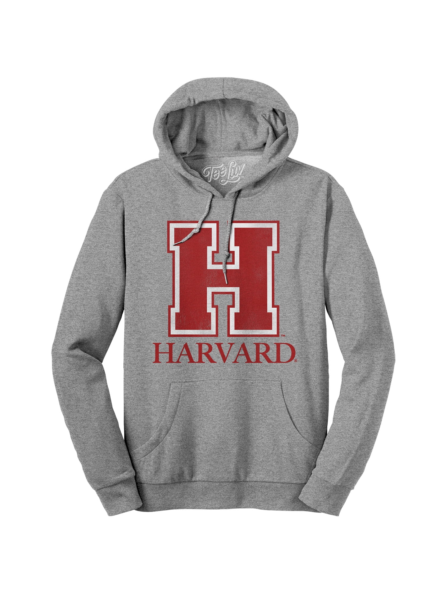 Tee Luv Men's Distressed Harvard University Hoodie (L)