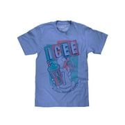 Tee Luv Men's Distressed ICEE Polar Bear Graphic Logo Shirt (L)