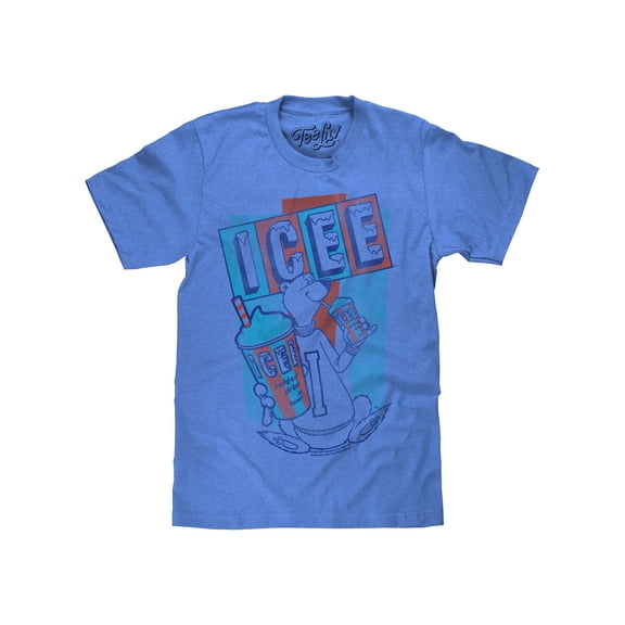 Tee Luv ICEE Polar Bear Faded Drink Logo Graphic Tee Shirt (Men's) (L)