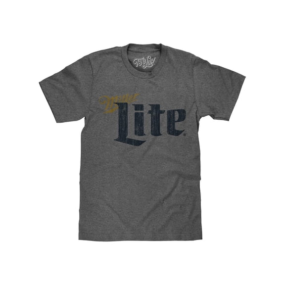 Tee Luv Miller Lite Faded Beer Brand Short Sleeve T-Shirt (Men's) (3XL)