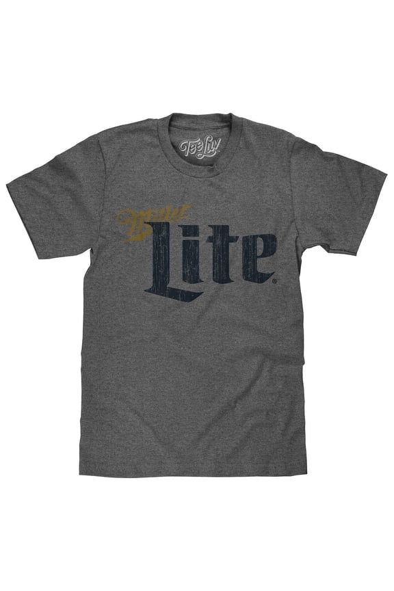 Miller Lite Faded Beer Brand Short Sleeve T-Shirt (Men's) (L)