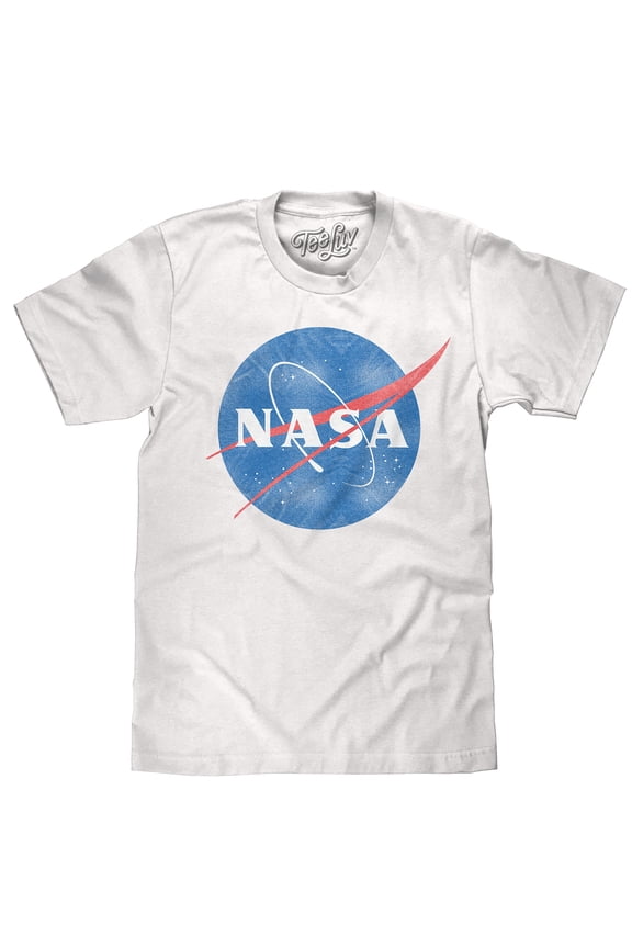 Men's Distressed NASA Meatball Logo Shirt (L)