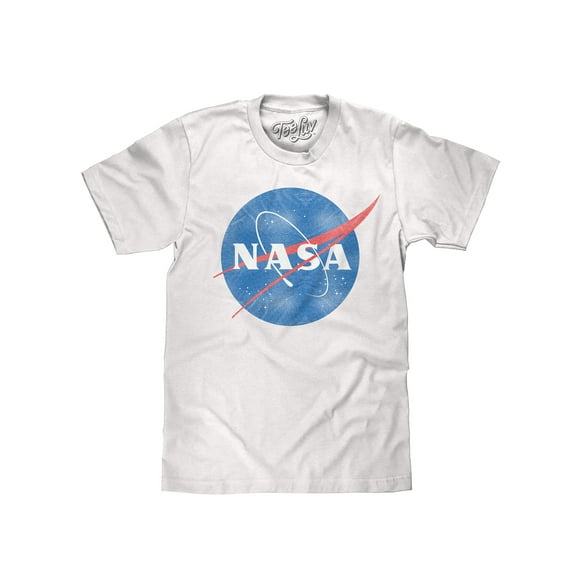 Tee Luv Men's Distressed NASA Meatball Logo Shirt (XL)