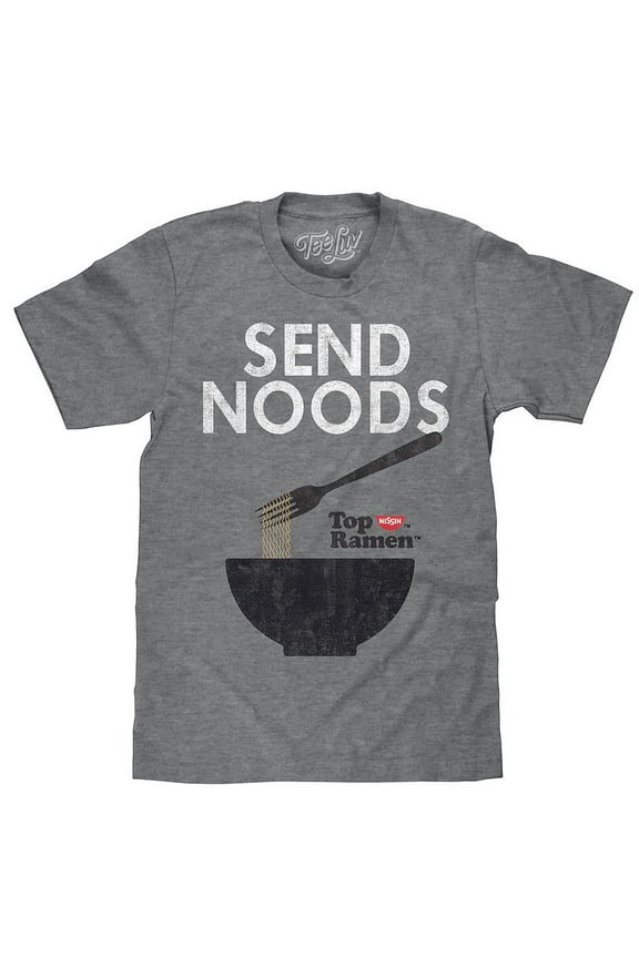 Men's Distressed Nissin Top Ramen Send Noods T-Shirt (L)