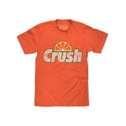 Tee Luv Men's Distressed Orange Crush Soda Logo T-Shirt (L)