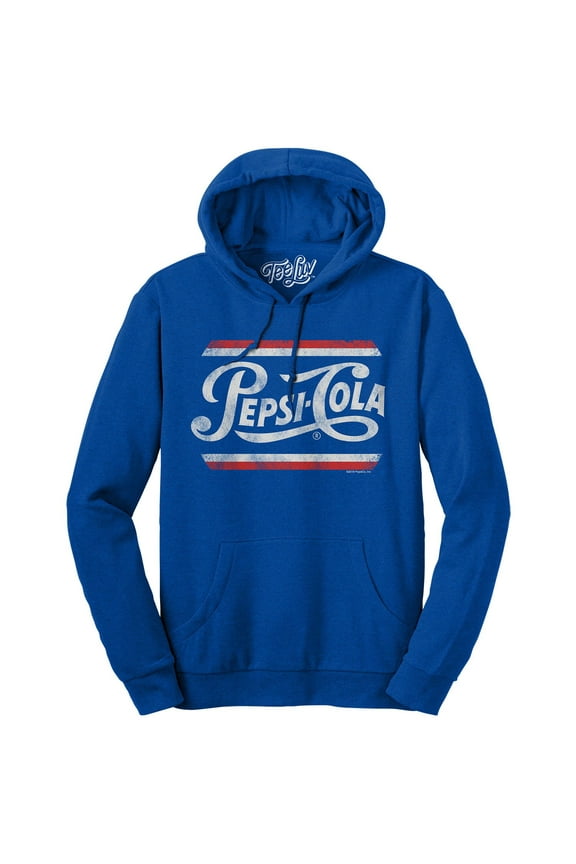 Tee Luv Pepsi Cola Distressed Soda Logo Hoodie (Men's) (S)