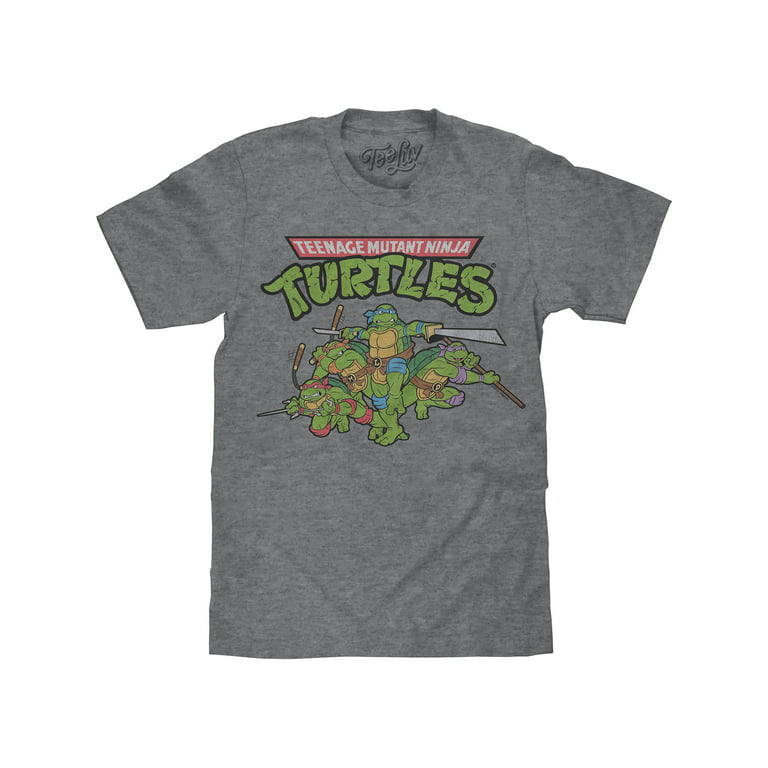Tee Luv Teenage Mutant Ninja Turtles T-shirts - Graphite Heather Large