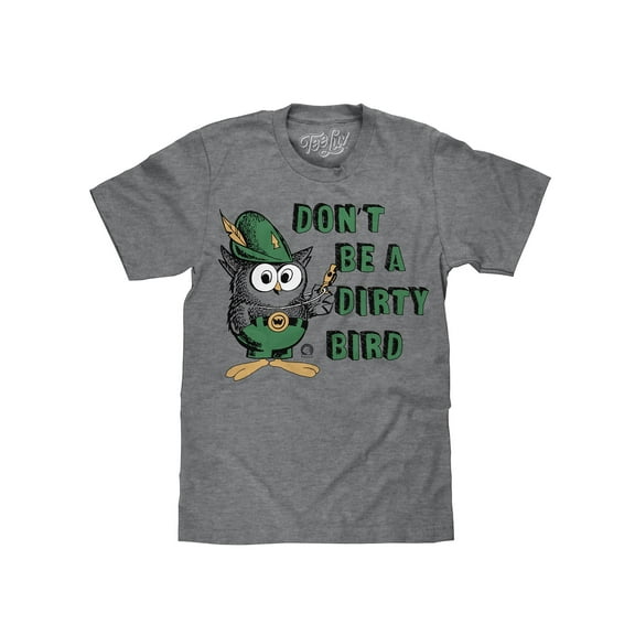 Tee Luv Men's Don't Be A Dirty Bird Woodsy Owl T-Shirt (XXL)