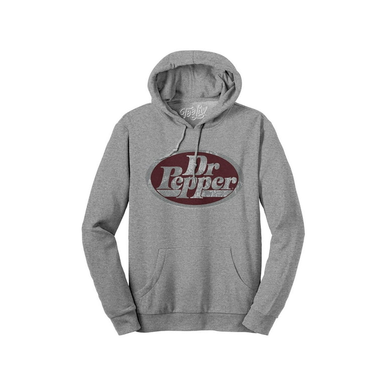 Tee Luv Men s Dr Pepper Distressed Soda Logo Hoodie S