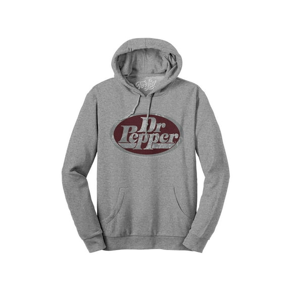 Tee Luv Men's Dr Pepper Distressed Soda Logo Hoodie (L)