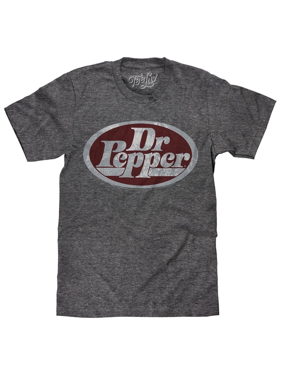 Dr Pepper Distressed Silver Soda Logo Shirt (Men's) (XL)