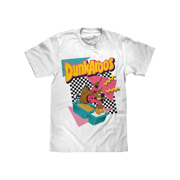 Tee Luv Men's Dunkaroos Cartoon Kangaroo T-Shirt (S)